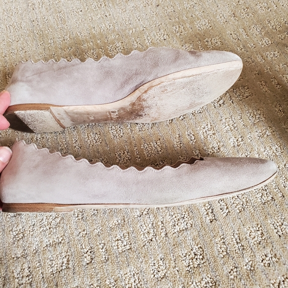 Chloe scalloped seude ballet flats - Picture 7 of 10